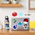 Artsy Home Tech Enthusiast Sticker Pack 25/50pcs - Colorful Computer Coding & Programming Decals for Mac. 