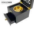 DISICHEN Fifty percent discount Black Wood Incense Burner Charcoal Natural Box Distiller Wooden Censer Incense Holder Aromatherapy Fragrance Ornament Arabic Bur. 