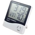 Digital Hygrometer Thermometer Humidity Meter With Clock LCD Display. 