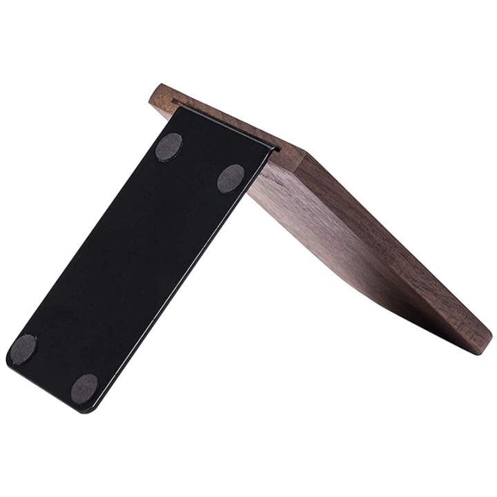 6Pcs%20Wooden%20Bookends%20with%20Metal%20Base%20Heavy%20Duty%20Black%20Walnut%20Book%20Stand%20with%20Anti-Skid%20Dots%20for%20Office%20Desktop%20-%20Image%205