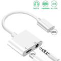 Genuine chipset 2 in 1 iPhone Splitter Lightning to Lightning And AUX 3.5mm Supports Pubg Microphone, Phone Call No Nedd To Connect Bluetooth. 