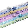Cute Colorful Star Origami Paper Cartoon Art Craft Star Paper Strip Lucky Star Single Sided Folding Star Home Decoration. 