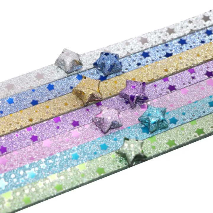 Cute%20Colorful%20Star%20Origami%20Paper%20Cartoon%20Art%20Craft%20Star%20Paper%20Strip%20Lucky%20Star%20Single%20Sided%20Folding%20Star%20Home%20Decoration%20-%20Image%209