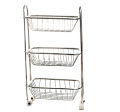 Famous 3 Steps Stainless Steel Vegetable Trolley Kitchen Rack. 