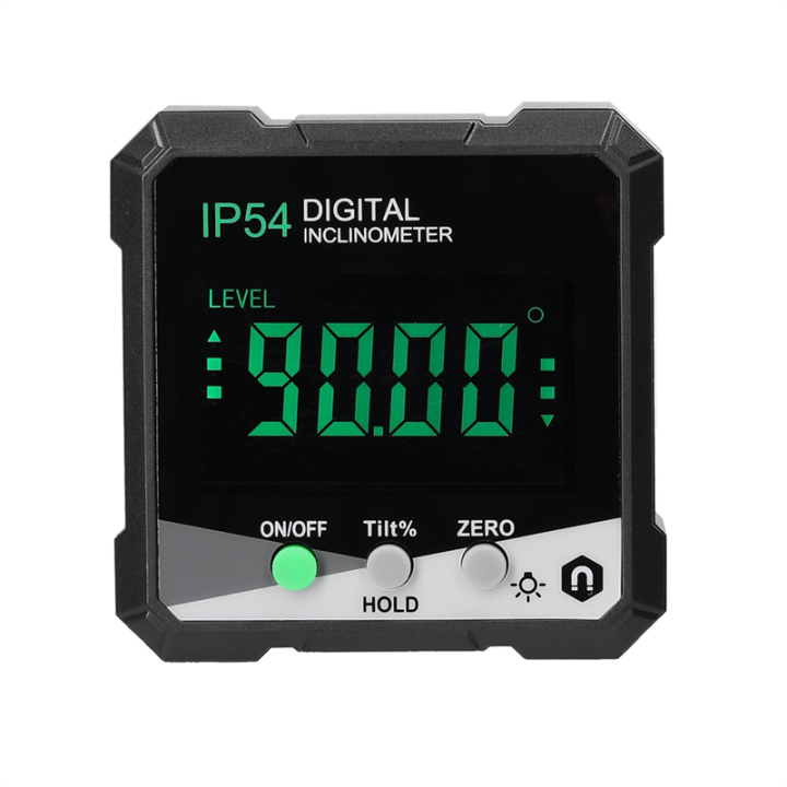 IP54 4X90° Portable Digital Inclinometer LCD Backlight Digital Protractor Slope Meter Digital Angle Ruler Easy to Use