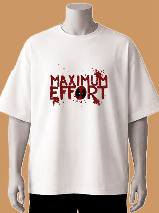 Maximum%20Effort%20Deadpool%20Printed%20%20T-Shirt_White,%20Black,%20Cream%20-%20Image%202