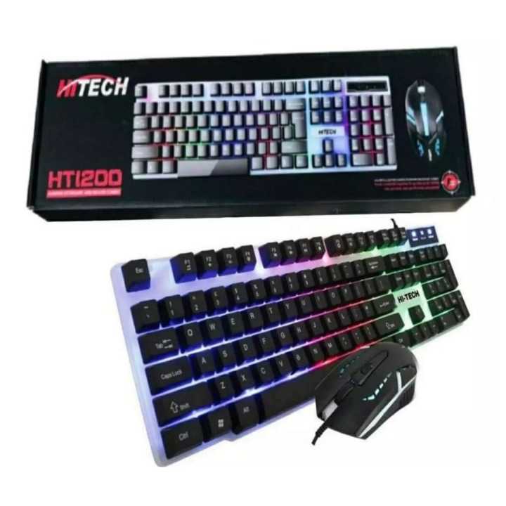 Hi-Tech HTI 200 Gaming Keyboard Mouse Combo Set With RGB Light