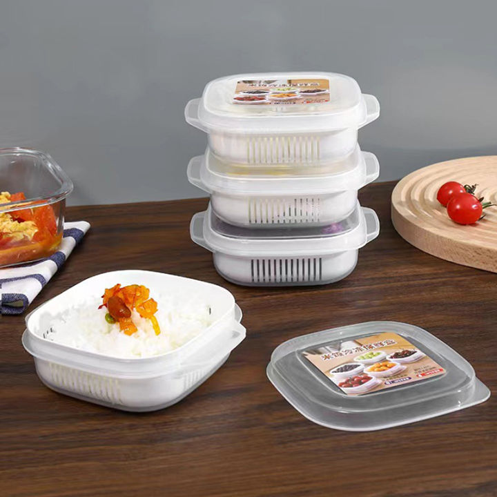 Storage Box Rice Fruit Preservation Container Microwave Oven Heating ...