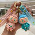 New Labubu the monster Creative Labubu Cute Cartoon Figure Key Chain Bag Car Key Chain Gift Pendant, Labubu. 