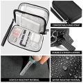 Data Cable Storage Bag Water Resistant Double Layers Pouch Carry Case for Cord,Phone,Charger. 
