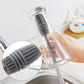 Cup Brush Labor saving 360 Degrees Rotating Bottle Scrubber Silicone Brush. 