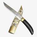 Black/Gold/Silver Nepali Handicrafts Bone Handle With Cover Knife 10 Inch Only For Decoration. 