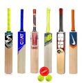 Cricket Bat With Free Tenish Ball (2pcs) Wooden Bat with 2ft Height (Numbers Bat). 