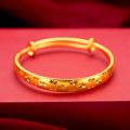 Sikhai Brand Gold Bangle with Unique Design – Real Gold Look, Adjustable & Long-Lasting (1 Pc). 