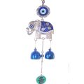 Evil Eye Hanging Wall Decor Interior Accessories for The Home Good Fortune Vastu for Decoration and Prosperity - Star Designed Wind Chime Bells. 