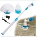Rechargeable Cordless Electric Spin Scrubber With 3 Replaceable Brush Heads And 1 Extension Arm. 