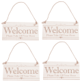 4X Welcome Please Your Shoes Hanging Plaque Sign House Porch Decor Gift. 