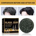 Jaysuing Permanent Black Hair Dye Soap Bar Shampoo 50g | Instant Grey Hair Coverage | Natural Black Hair Color for Men & Women. 