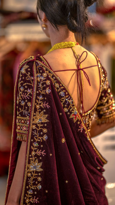 Magar%20Gurung%20Dark%20Purple%20Cultural%20Hand%20Embroidered%20Designer%20Dress%20Lehenga%20Choli%20Set%20-%20Image%205