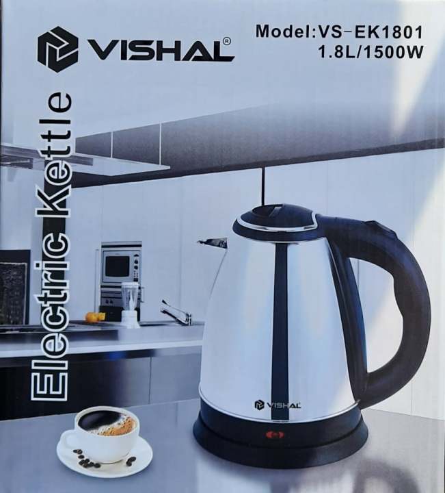 VISHAL 1.8 Ltrs Stainless Steel Auto Off Electric Kettle Jug