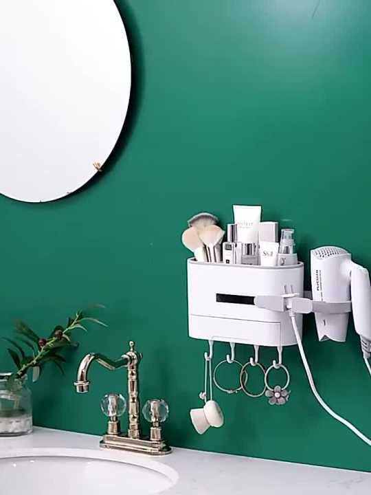 Wall-Mounted Multifunctional Drawer Rack Sub Storage Rack Bathroom Cosmetic Rack Storage Box Bathroom Accessories Set