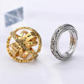 Astronomical Brass Ring Cosmic Rotating Design, Stylish Unisex Jewelry. 