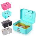 Coin Box Mini Lockable Cash Box Metal with Key Money Safe Case Sturdy Construction Portable Money Saving Box for Adults. 