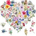 Artsy Home 25/50pcs Colorful Flowers Stickers | Easy To Apply Matte Finish Stickers. 