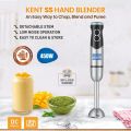 Kent Ss Hand Blender 450W | Variable Speed Control | Turbo Switch For Fast Blending. 