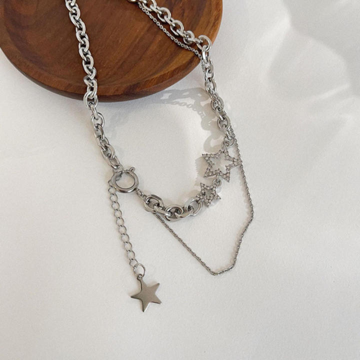 embellished%20necklace%20Y2K%20style%20initial%20necklaces%20for%20women%20Wholesale%20price%20Double%20layer%20necklaces%20for%20women%20trendy%20for%20Party%20wear%20Casual%20jewelry%20-%20Image%204