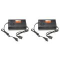 NANLIY 2X 72V 20AH Motorcycle Battery Charger 6 LED Display for Scooter Wheel Lead Acid Battery Electric Bicycle Accessories US Plug. 