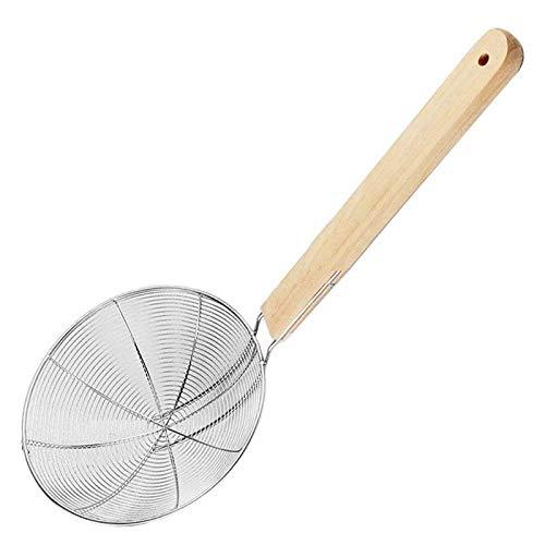 NBC Kitchen Stainless Steel Large Wire Strainer with Wooden Handle (28 Inch)