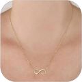 1 Piece Infiinity Sign /Sign 8 Necklaces for Women Horizontal 8 Pendant Necklace Silver Love Heart Necklace. 