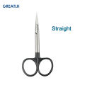 NEW 【Innovative design】10cm Two Types Stainless Steel Cut Tissue Scissors Curved Straight Surgical Scissors Black Handle Autoclavable. 