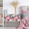 Artsy Home Meili Tropical Floral Birds Pattern Vinyl Wall Sticker Decal 120cm x 40cm for Home Decor. 