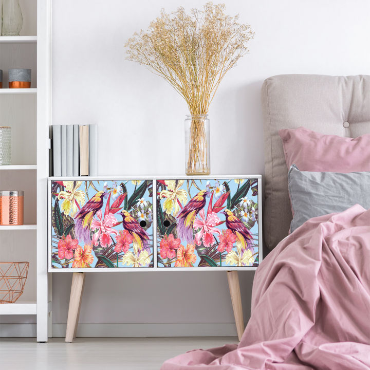 Artsy%20Home%20Meili%20Tropical%20Floral%20Birds%20Pattern%20Vinyl%20Wall%20Sticker%20Decal%20120cm%20x%2040cm%20for%20Home%20Decor%20-%20Image%202