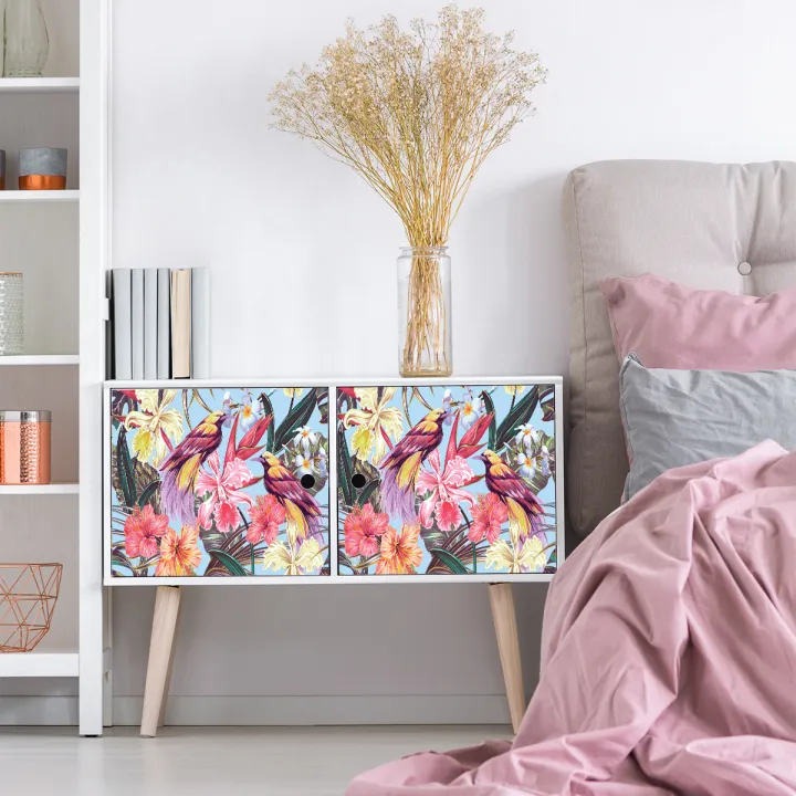 Artsy%20Home%20Meili%20Tropical%20Floral%20Birds%20Pattern%20Vinyl%20Wall%20Sticker%20Decal%20120cm%20x%2040cm%20for%20Home%20Decor%20-%20Image%202