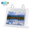3-6 Inches Desktop Small Photo Album Acrylic Flip-up Mini Photo Book Photo Display Rack 34/68 Pockets Tabletop Picture Display Stand. 