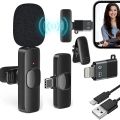 2 In 1 K8 Wireless Recording Microphone For Type-C And iPhone Mobile Phones. 