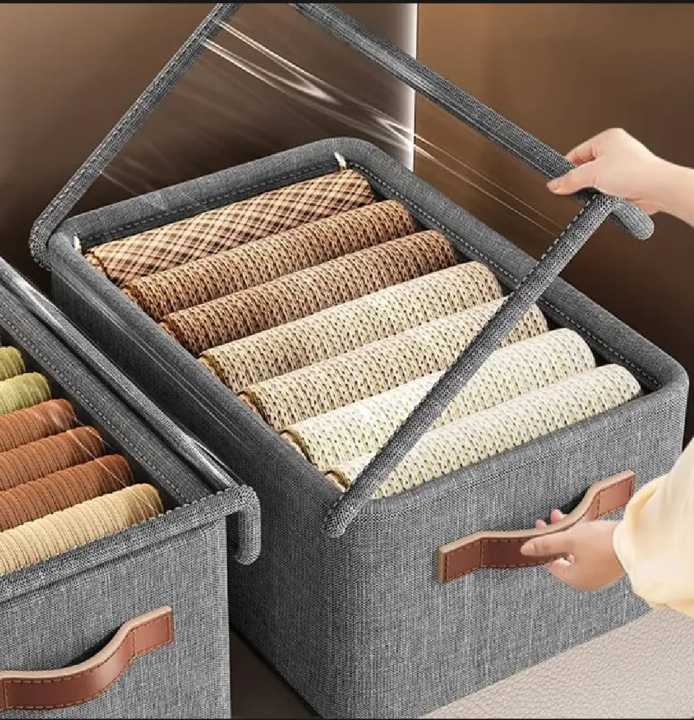 Wardrobe%20Clothes%20Storage%20Box%20with%20Steel%20Frame%2048x30x20%20cms%20(%2026%20Litres%20)%20-%20Image%203