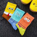 Owen 5 SpongeBob SquarePants Squidward Trendy Patrick Star Egyptian Basketball Autumn Winter Mid-Calf Mens Cotton Socks. 