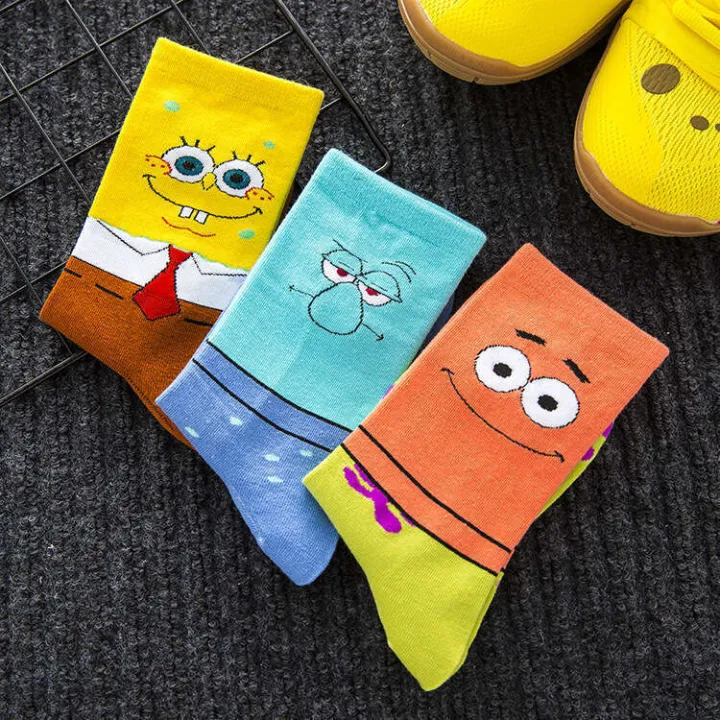 Owen%205%20SpongeBob%20SquarePants%20Squidward%20Trendy%20Patrick%20Star%20Egyptian%20Basketball%20Autumn%20Winter%20Mid-Calf%20Mens%20Cotton%20Socks%20-%20Image%203