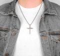 ANX Matte Black Cross Stainless Men's Pendant / Designs Available/Metal Locket. 