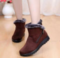 Women Winter Warm Snow Boots Fashionable Tassel Flat Platform Cotton Boots (Shoes-1). 