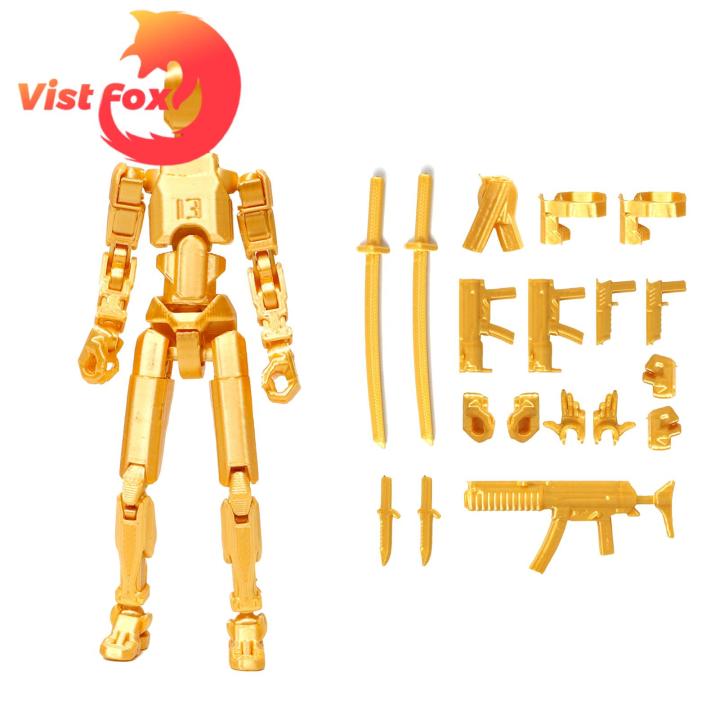 Small Flexible Movable Model Dolls Kids Joint DIY Puppet Action DIY Kit Color 3D Printed Multi Robot Toy Creative Action Articulating Favorite Pose Statue