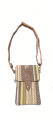 Cotton & AF Leather Mobile Phone Shoulder Bag | Unisex Crossbody Phone Pouch with Zipper Pocket | Stylish Eco-Friendly Everyday Bag (Multiple Colors). 