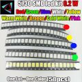 50pcs SMD 5730 5630 0.2W LED Diode Kit 10Values Red/Green/ICE Blue/White/Yellow /Warm White/Orange/Pink/ Cold GOLD LED kit. 