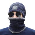 Braided Snood Chunky Knitted Knit Neck Warmer Winter Face Shield For Men | Fashion Warm Hat and Neck Warmer Set. 
