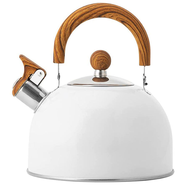 LKPCIGCXM Tea Kettle, 2.5L Stainless Steel Whistling Tea Pots for Stove Top, with Handle Loud Whistle and Anti-Rust Quick Boiling