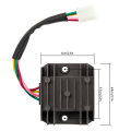 fasdaga 5X Universal 4 Wire Full Wave Black Motorcycle Regulator Rectifier 12V DC Bike Quad. 